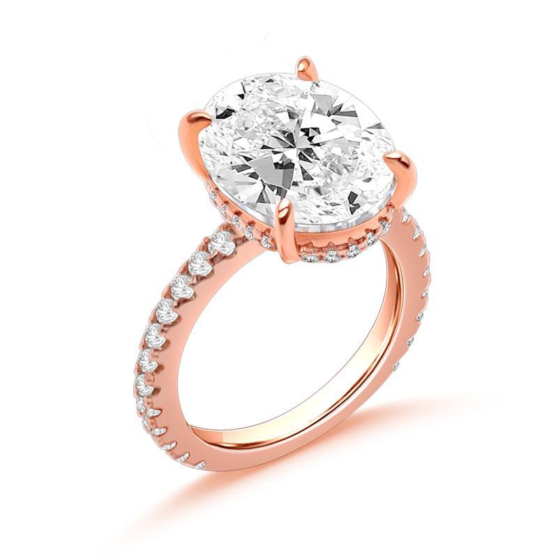 5 Carats Classic Oval Cut Engagement Ring