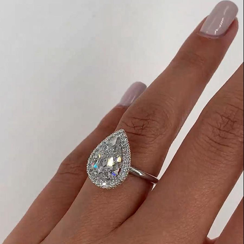 Pear Cut Engagement Ring for Her