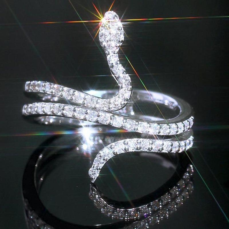 Zircon Women's Snake Ring
