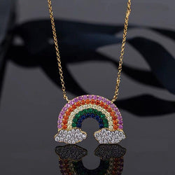 Rainbow After The Rain Shaped Necklace Brings You Good Luck