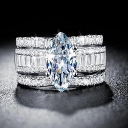 Marquise Cut 3PC Ring Set