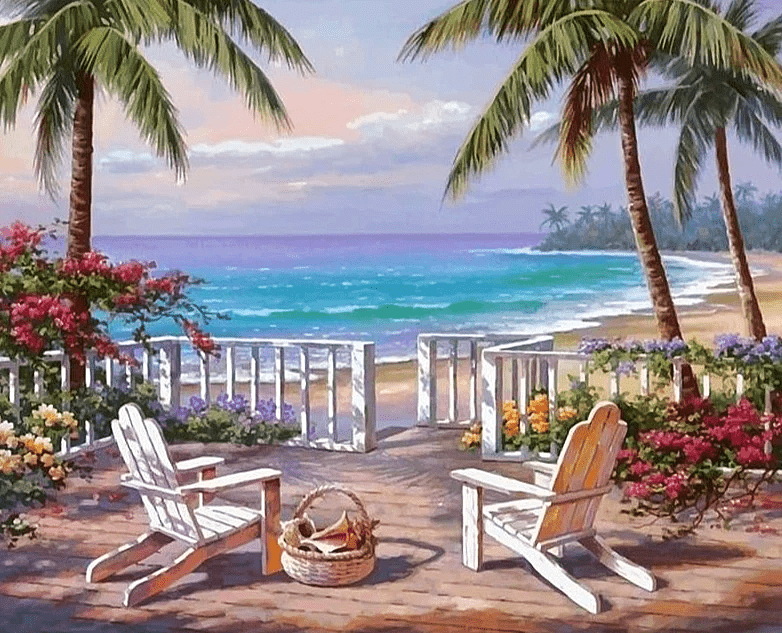 Paint by Numbers Kit Landscape Seaside