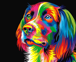 Paint by Numbers Kit Abstract Dog