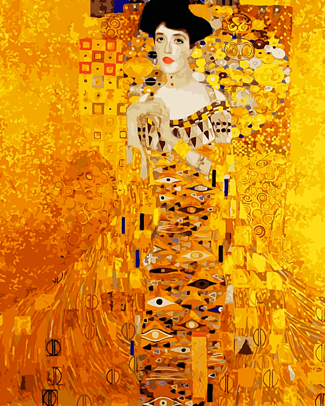 Paint by Numbers Kit Abstract Golden Adele