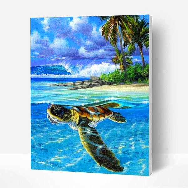 Paint by Numbers Kit Drifting Turtle