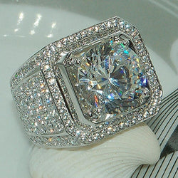 Fashion Full Ice Zircon Ring For Men And Women