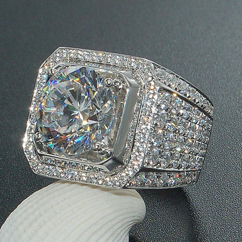 Fashion Full Ice Zircon Ring For Men And Women