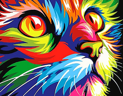 Paint by Numbers Kit Colorful Cat