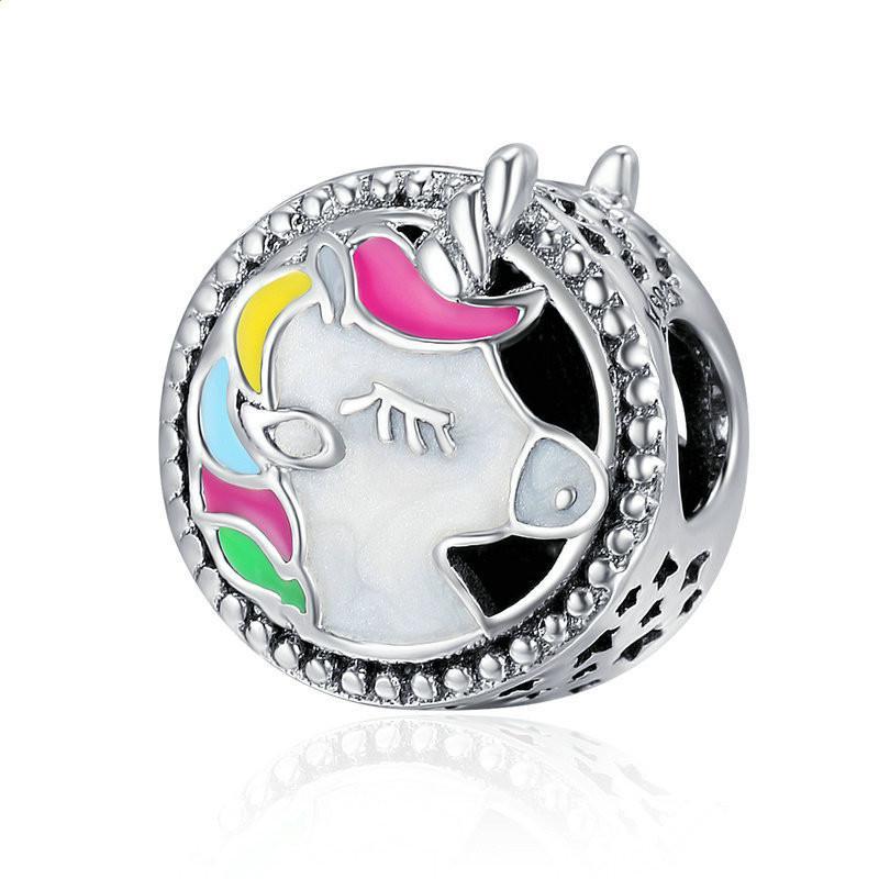 Unicorn Epoxy S925 Silver Beads Charm
