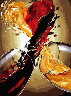 Paint by Numbers Kit Abstract Wine