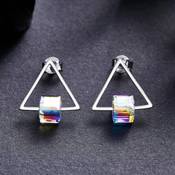 S925 Silver Fashion Simple Creative Crystal Earrings