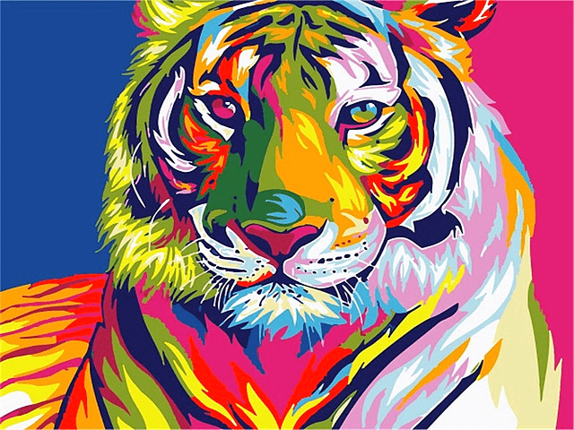 Paint by Numbers Kit Abstract Tiger