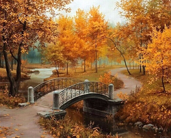 Paint by Numbers Kit Autumn Scenery