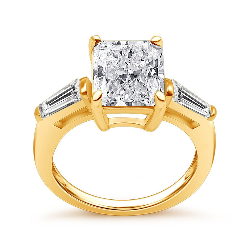 Platinum Tapered Baguette Engagement Ring For Her