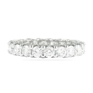 Round Cut Eternity Simulated Diamond Wedding Band for Her