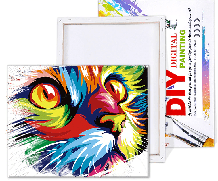 Paint by Numbers Kit Colorful Cat