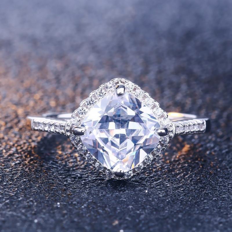 Classic Cushion Cut Halo Ring