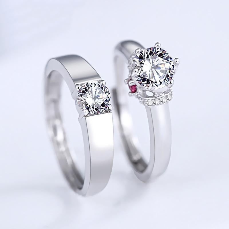 Classic Round Cut Couple Rings