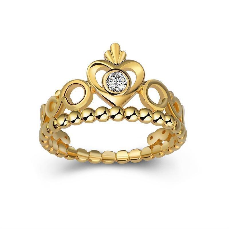 Crown Heart Design Ring - jolics