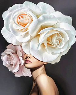 Paint by Numbers Kit Abstract Flower Girl