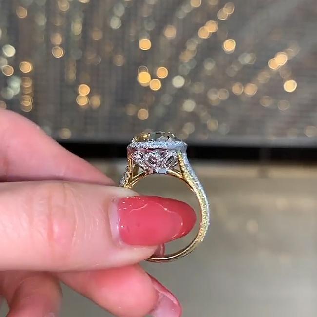 Halo Classic Oval Cut Yellow Engagement & Party Ring