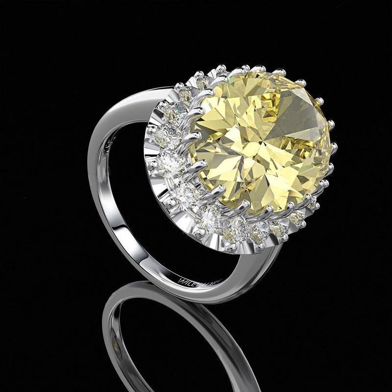 Oval Flower Design Luxury Ring - jolics