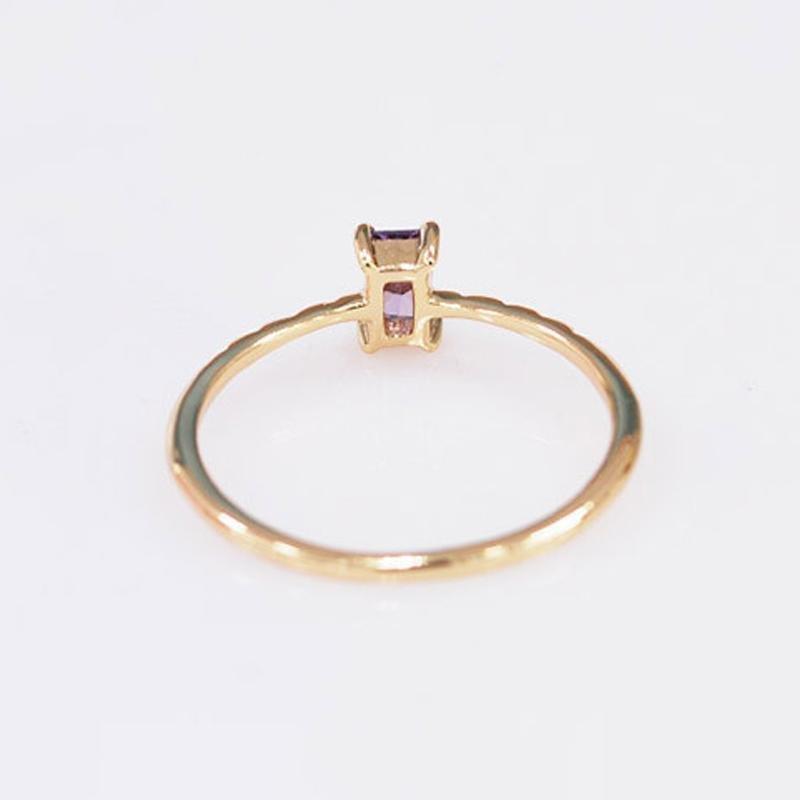 Princess Cut Purple Stone Vintage Ring