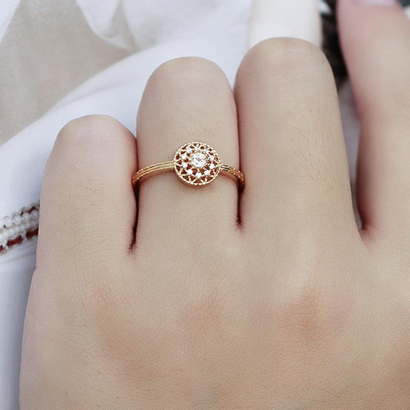 Yellow Gold Round Simple Ring
